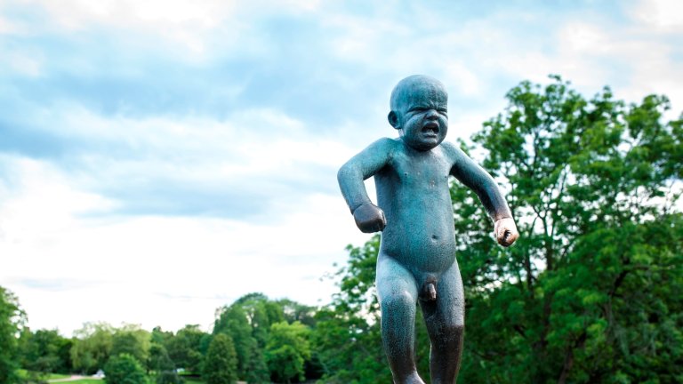 Der Angry Boy im Vigeland Skulpturenpark